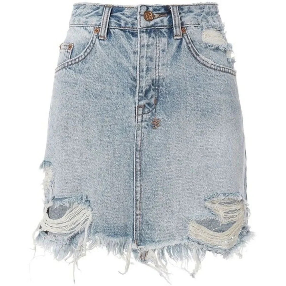 Ksubi Mini Moss Distressed Denim Skirt - Picture 5 of 13